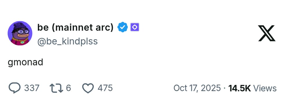 be (mainnet arc) Tweet